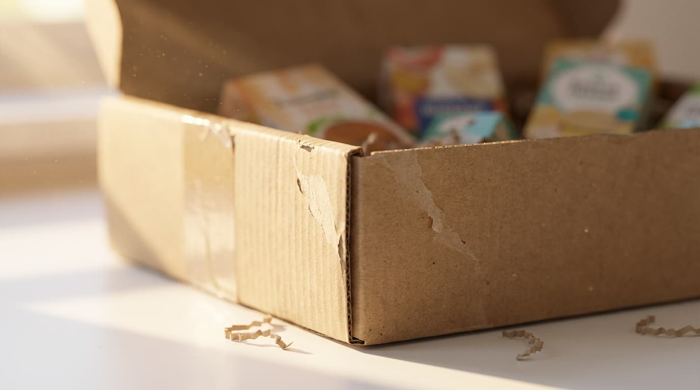 Customer unboxing a product purchased online